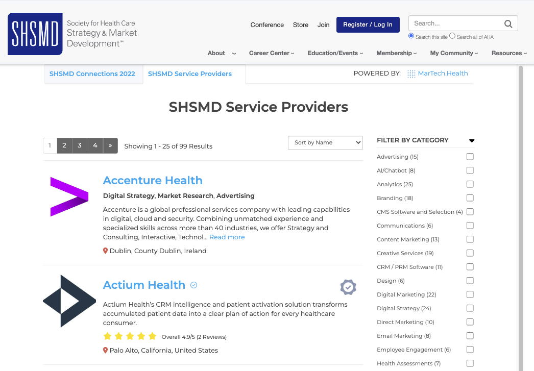 SHSMD Company Directory